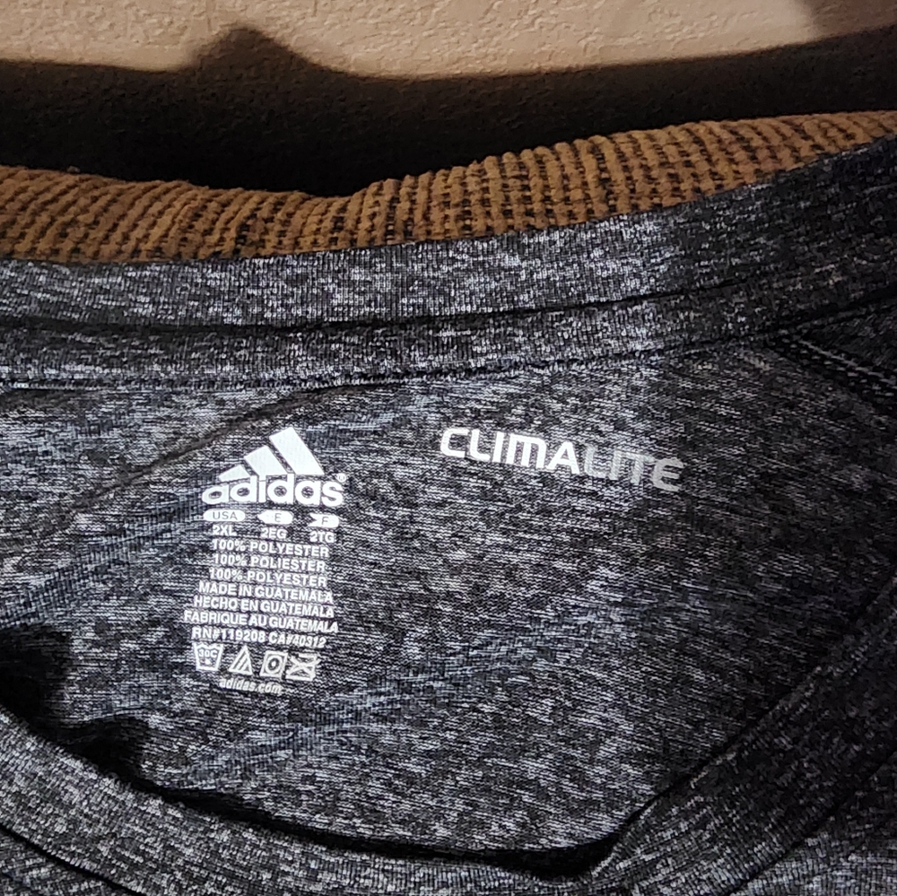 Mens Adidas Gray Oklahoma Thunder Basketball Long Tee Sz.2XL - Picture 4 of 5